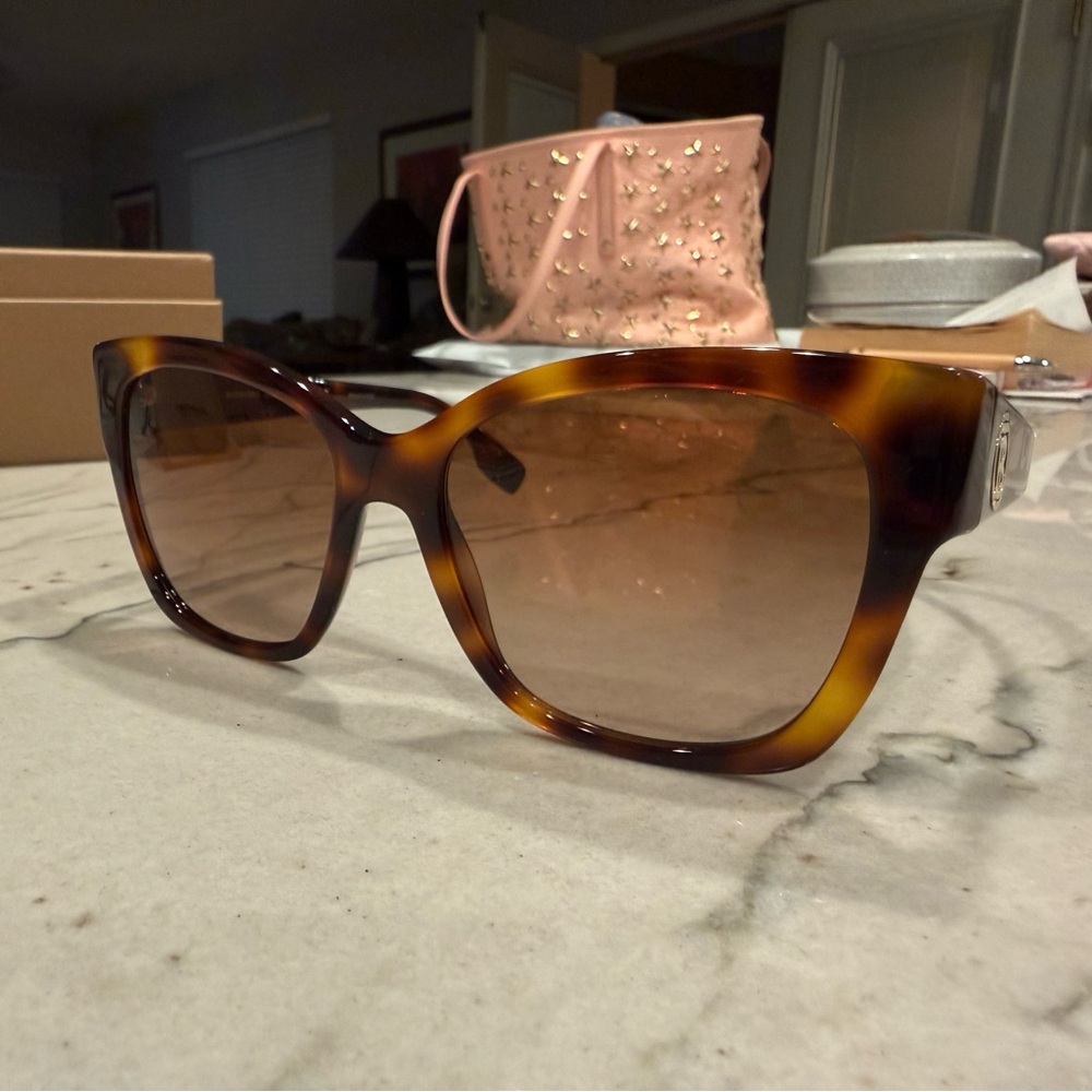 BURBERRY BE 4345 331613 Light Havana Plastic Square Sunglasses Brown Gradient - Picture 6 of 16